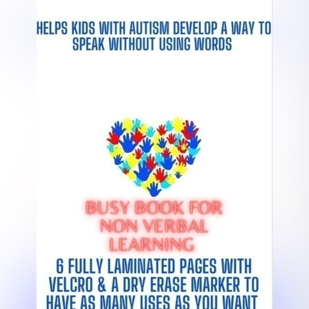 Laminated Busy Book for Non Verbal or Early Childhood Learning